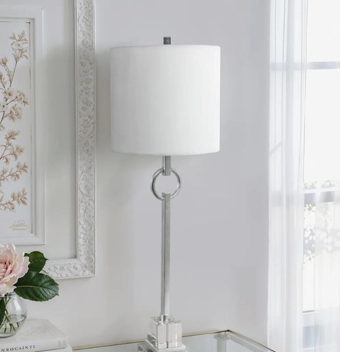 [DL02457] 35" Silver Padua Table Lamp 