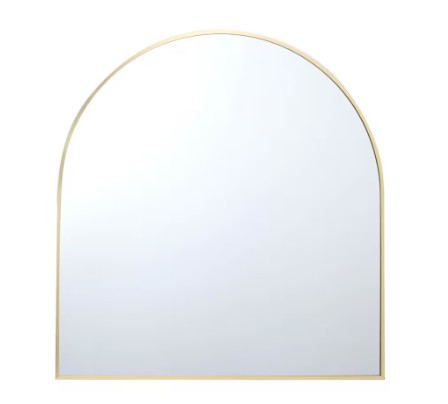 [DL02492] 34" X 36" Gold Arch Mirror  