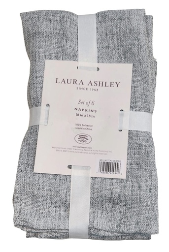 [DL02519] Laura Ashley Grey Napkins Set of 6 