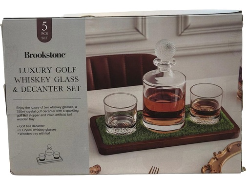 [DL02525] Brookstone Luxury  Decanter Set 5pcs 