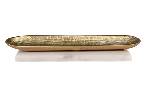 [DL02542] Gold Tray with Marble Base 