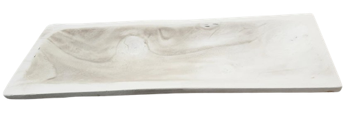 [DL02543] White Wood Tray -SM