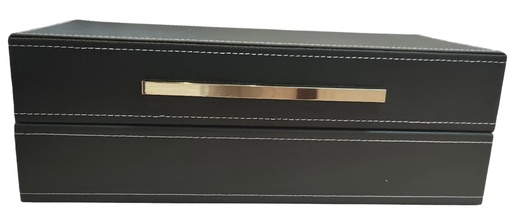 [DL02571] Green Leather Box with Gold Handle-Lg