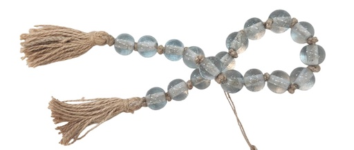 [DL02609] Round Blue Glass Beaded Garland 