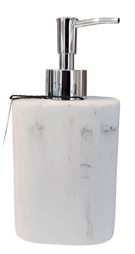 [DL02625] Squoval Marble Soap Dispenser with Silver Pump  
