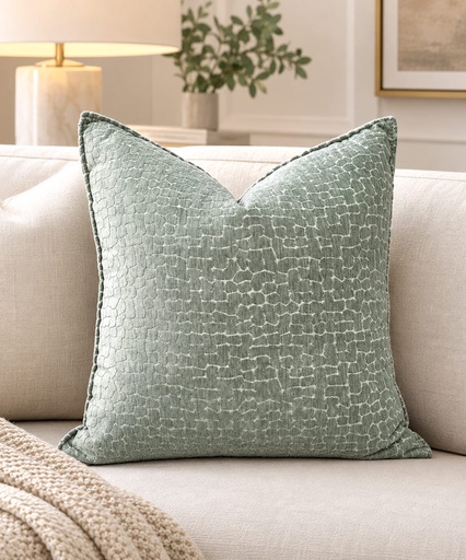 [DL02635] Sage Green Textured Pillow 