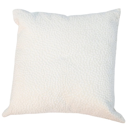 [DL02662] Textured Animal Print Ivory & White Pillow  