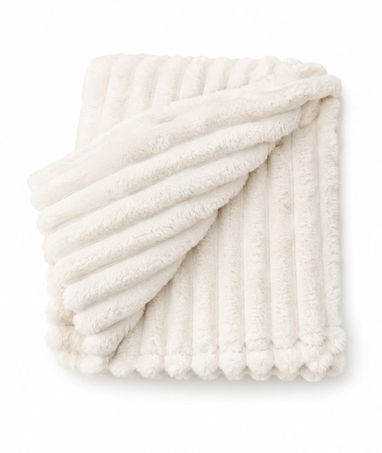[DL02664] Room Essentials White 50" x 60" Plush Throw Blanket  