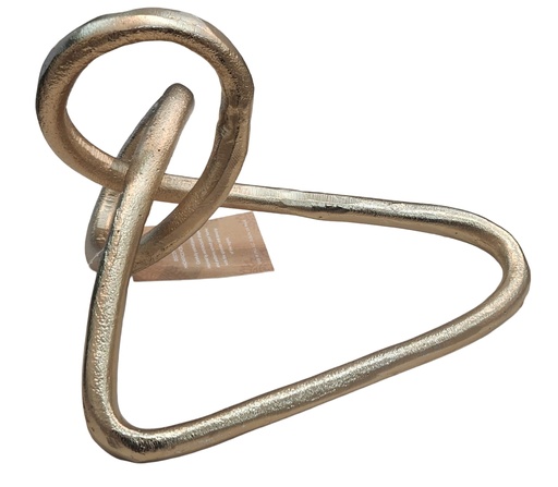 [DL02674] Matte Gold Abstract Knot Metal Sculpture  