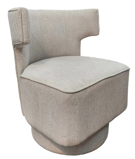 [DL02683] Dottie Modern Swivel Chair-Grey & Ivory Patterned  