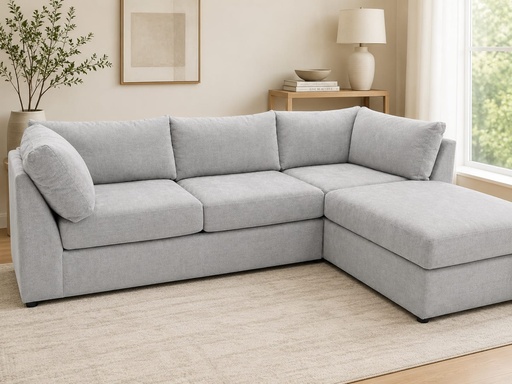[DL02721] DL HARMONY 4PC SECTIONAL-TOUCH ALUMINUM