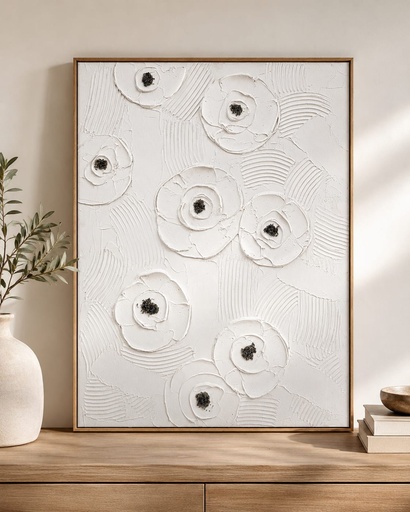 [DL02730] White Blooms Wallart  