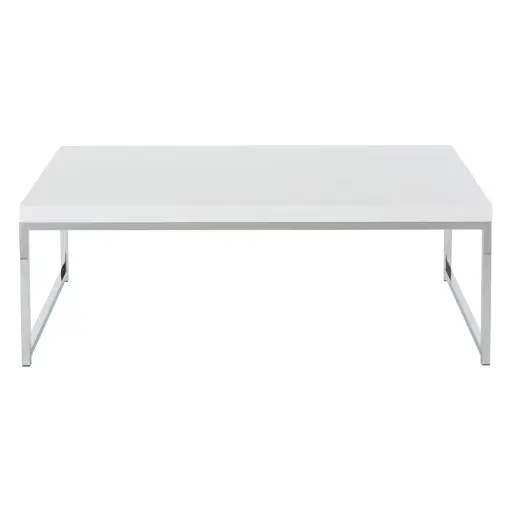 [DL03005] Chrome & White Agadir Coffee Table