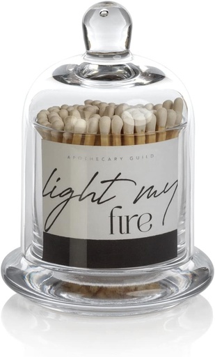 [DL00242] LIGHT MY FIRE GLASS JAR WHITE MATCHES