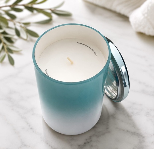 [DL00246] TEAL & WHITE SCENTED CANDLE