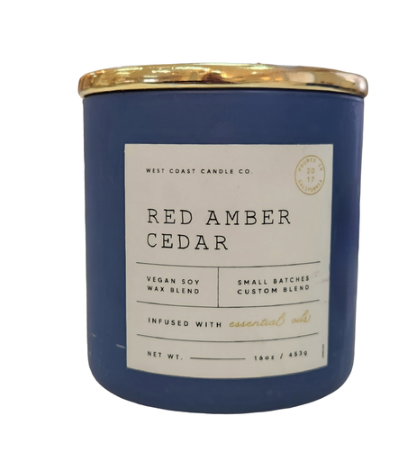 [DL00499] RED AMBER CEDAR CANDLE