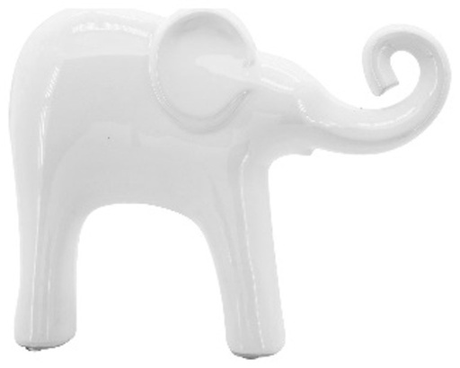 [DL00282] 12" X 9" ELEPHANT WHITE