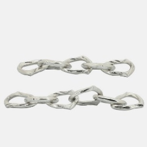 [DL00283] METAL 15" CHAIN LINKS SILVER