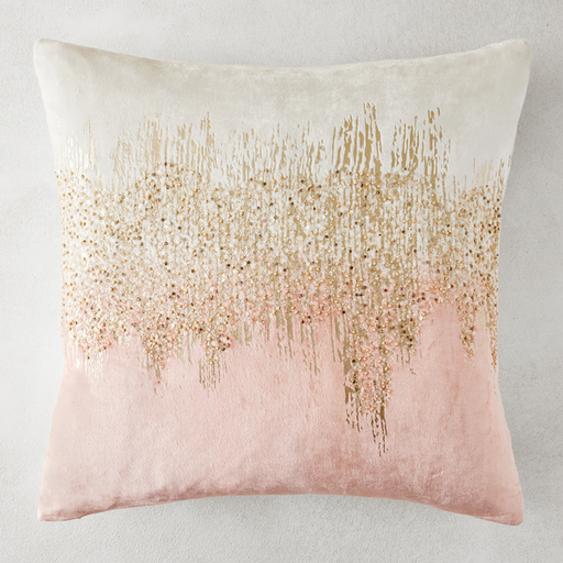 [DL00364] WHITE & PINK TEXTURED THROW PILLOW