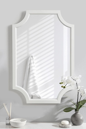 [DL00361] WHITE FRAMED MIRROR