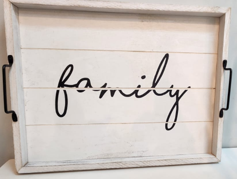 [DL00544] BODIL WOOD "FAMILY" SERVING TRAY 