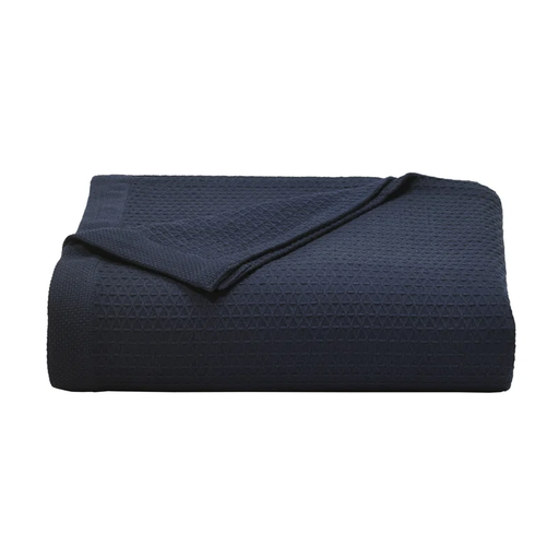 [DL00130] NAVY COTTON BLANKET