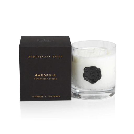 [DL00180] APOTHECARY GUILD OPAL GLASS CANDLE JAR IN GIFT BOX- GARDENIA