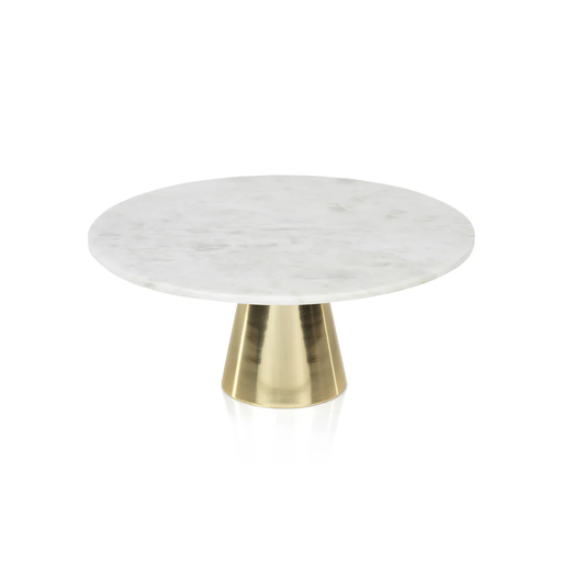 [DL00150] MARBLE CAKE STAND ON METAL BASE