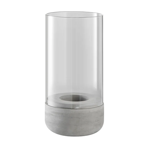 [DL00140] CANDLE HOLDERS CONCRETE / CEMENT TABLETOP HURRICANE SIZE: 12.5" H X 6.5" W X 6.5" D