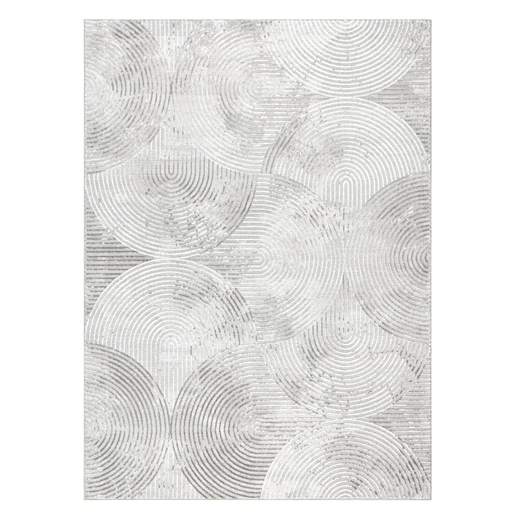 [DL00028] SOFT ARCHES NEUTRAL INDOOR AREA RUG WITH HIGH-LOW TEXTURE GRAY 5X7