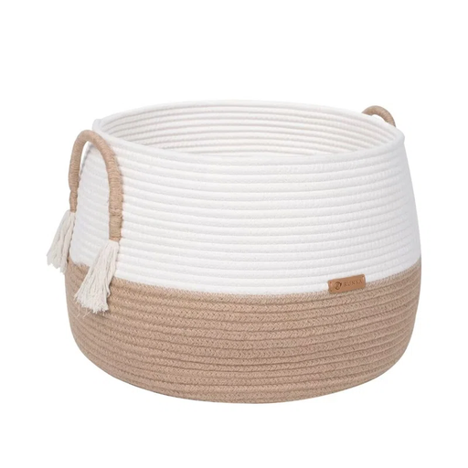 [DL00110] BOHO COTTON ROPE BASKETS CUBE BASKET 10"X12"X12' MEDIUM