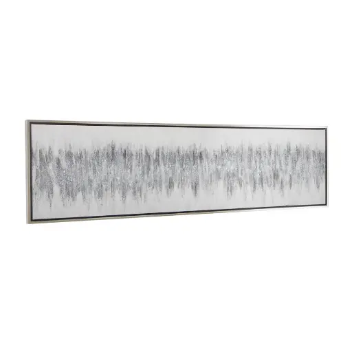 [DL01101] 71x20" Silver Gray on Canvas Wall Art