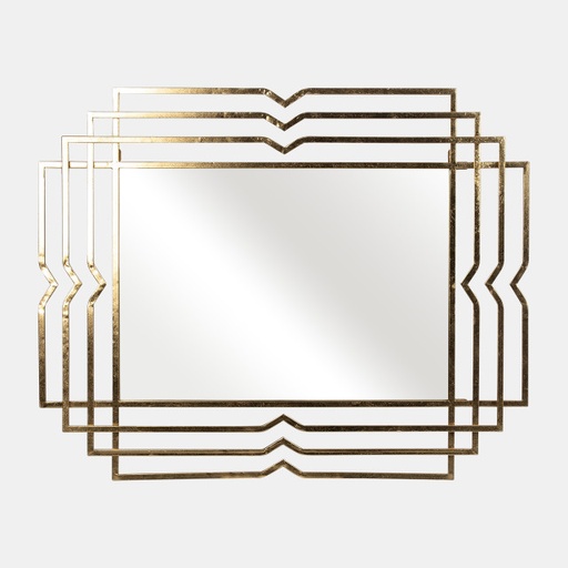 [DL01117] METAL 39" RECTANGULAR MIRROR,GOLD
