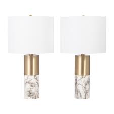 [DL01137] METAL 24" TABLE LAMP, WHITE